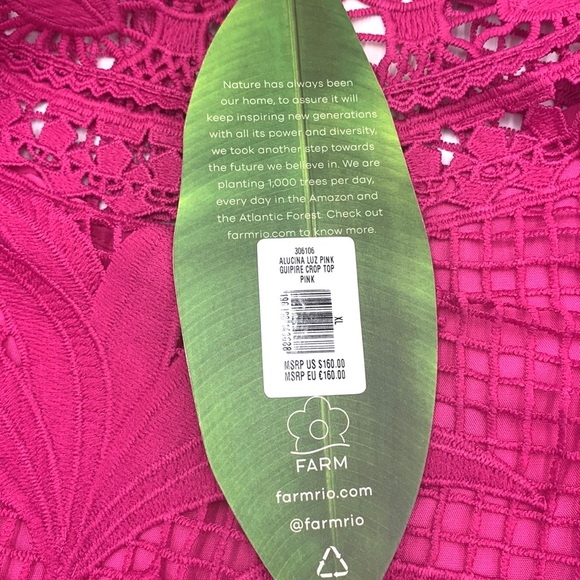 FARM Rio Pink Lace Top - Picture 11 of 16